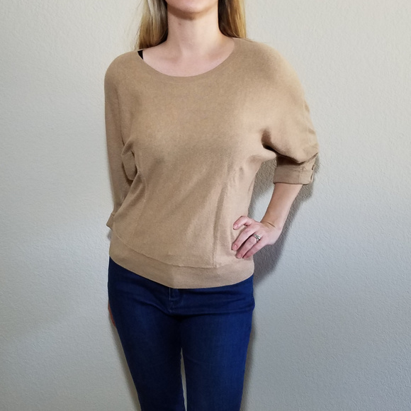 Chico's Sweaters - CHICO'S CAMEL BEIGE TAN SWEATER SZ 1 = MEDIUM